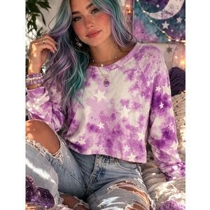 Wildfox Purple Star Print Women's Sweatshirt